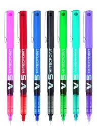 PILOT V5 AZUL, NEGRO, ROJO, VERDE,ROSA, VIOLETA, AZUL CLARO